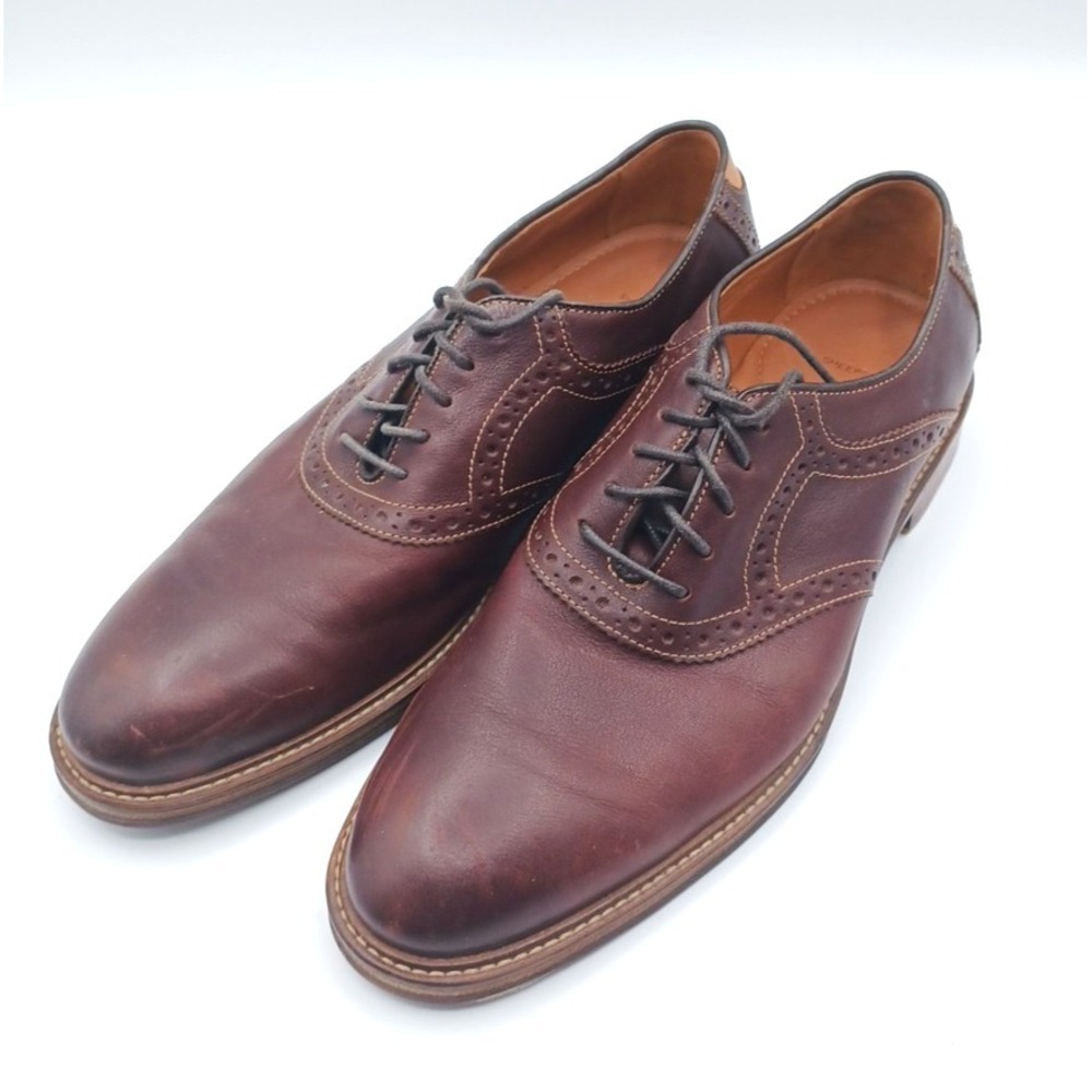 Johnston‎ & Murphy Warner Plain toe Shoes  Size US 8 M  Brown Lace Up